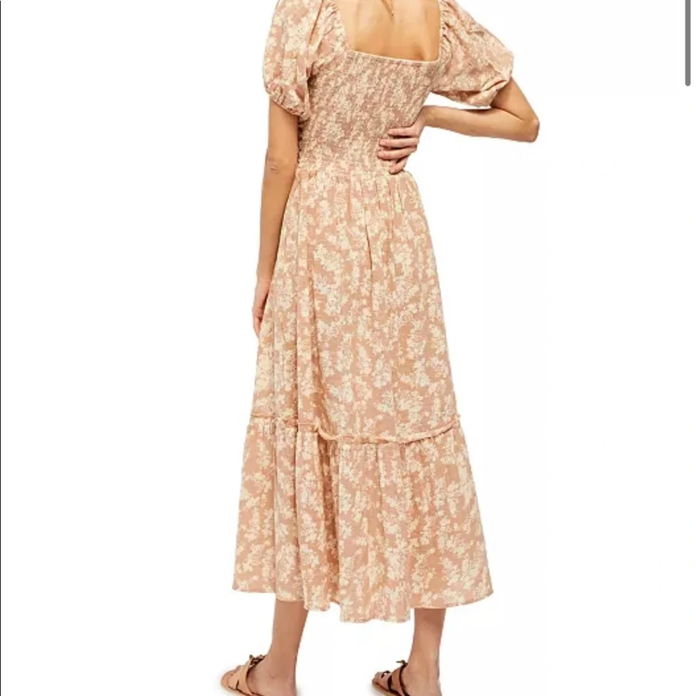 Free People Peach Floral Maxi Dress